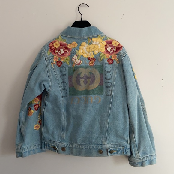 Gucci Embroidered flower denim jacket - Picture 6 of 7